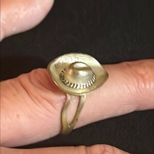 925 SILVER COWBOY HAT RING.